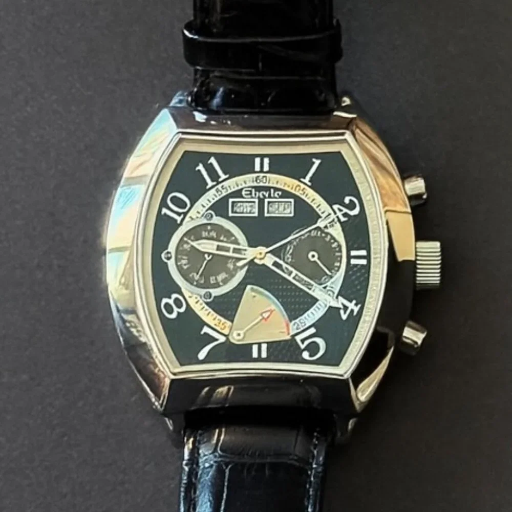 Eberle Automatic Chronograph – E916 - Tonneau Case – Excellent Condition Eberle - Picture 1 of 4